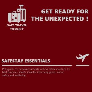 PDF guide for professional hosts with 52 reflex sheets & 13 best practice sheets, ideal for informing guests about safety and wellbeing.