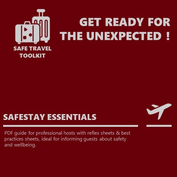 PDF guide for professional hosts with reflex sheets & best practices sheets, ideal for informing guests about safety and wellbeing.