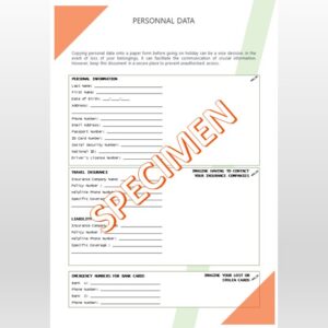 Ultra-personalized paper guide for discerning travelers with reflex sheets and best practice sheets, pre-travel preparation checklist, memo sheets, and essential contacts. Enriched contacts and detailed maps.