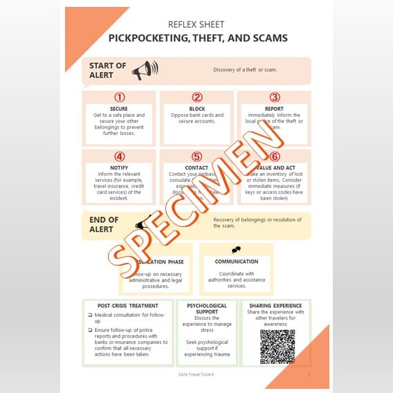 Ultra-personalized paper guide for discerning travelers with reflex sheets and best practice sheets, pre-travel preparation checklist, memo sheets, and essential contacts. Enriched contacts and detailed maps.