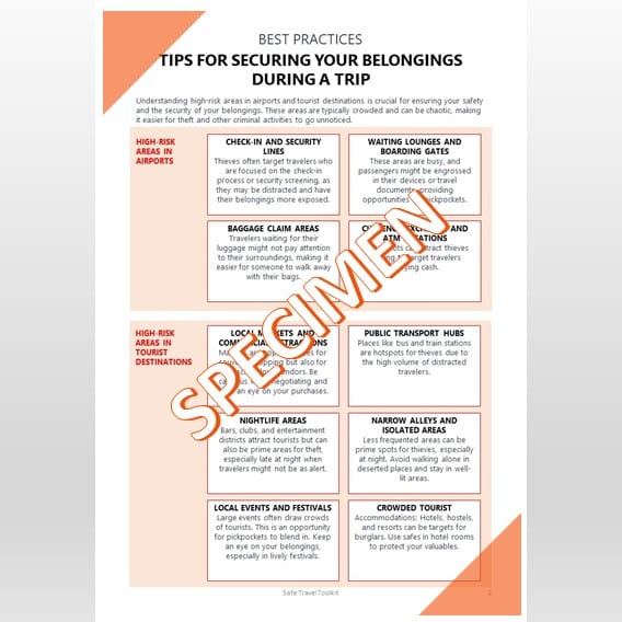 Ultra-personalized paper guide for discerning travelers with reflex sheets and best practice sheets, pre-travel preparation checklist, memo sheets, and essential contacts. Enriched contacts and detailed maps.